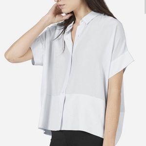 the clean silk short sleeve square shirt